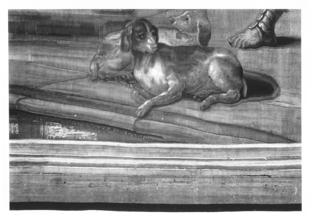 Didone accoglie Ascanio, Acate e altri esuli troiani che recano doni - Museo di Palazzo Reale, Torino, dettaglio 2